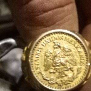 United States of Mexico 18k gold ring